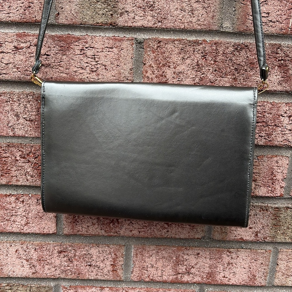 Vintage Ande Bronze Pewter Metallic Crossbody Clutch Bag Removable Strap Vintage - Picture 4 of 15